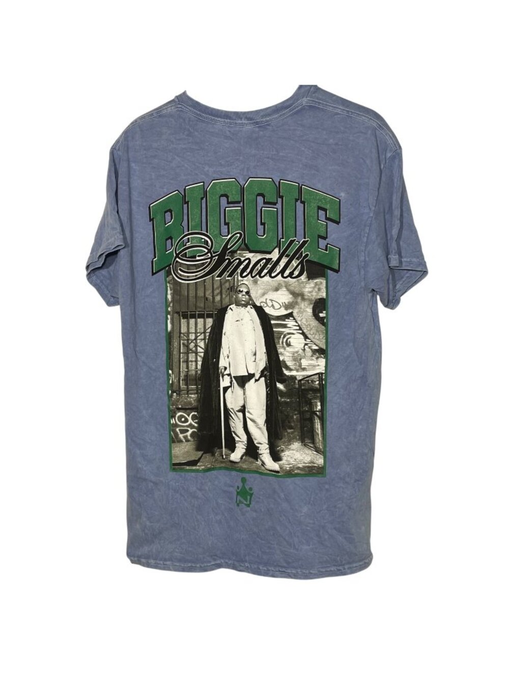 The Notorious B.I.G. Biggie Smalls Distressed T-Shirt Blue Sz LG Cotton Rap